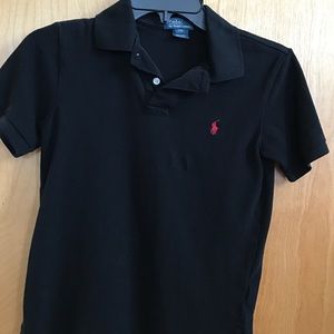 Boys' black Polo shirt, size 8