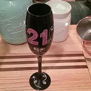 21st Birthday Champagne Flute Glass🎉