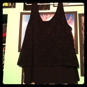 Black Layered Tank/Blouse from a Torrid