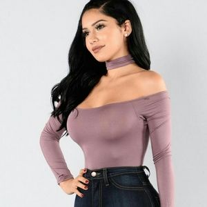 Off the shoulder choker bodysuit BRAND NEW!