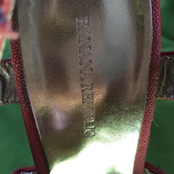 Burnt orange/tweed sandals wedge size7.5 - Picture 4 of 4