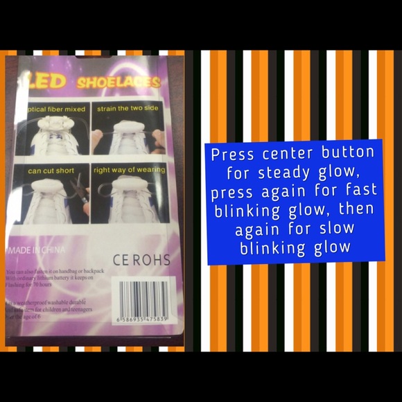 Pink Glow Shoelace-Press button for desired settin - Picture 3 of 4
