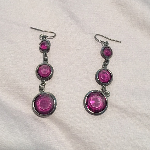 Purple jewel earrings