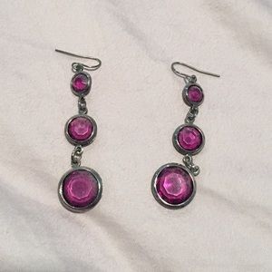 Purple jewel earrings