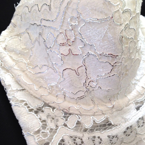 🌺 VICTORIAS SECRET LONGLINE SATIN LACE BRA THONG - Picture 3 of 4