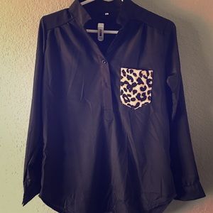 Large black long sleeve shirt