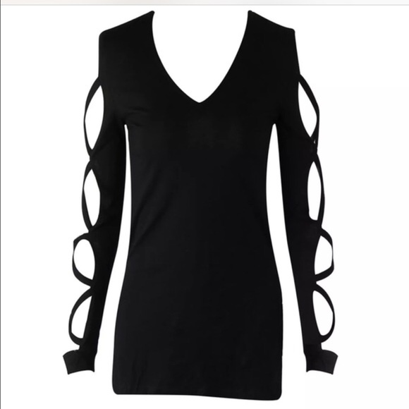 GORGEOUS BLACK LONG SLEEVE DESIGNED SLEEVES - Picture 3 of 4