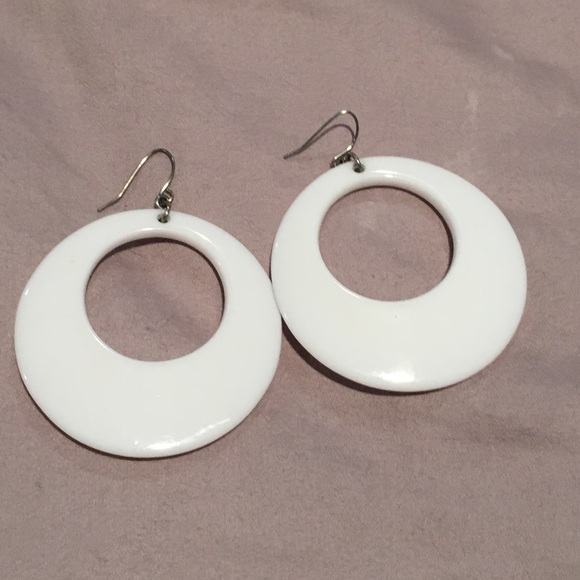 White earrings