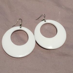 White earrings