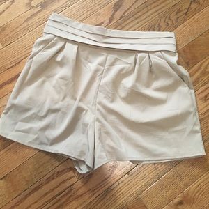 Cream colored dress shorts