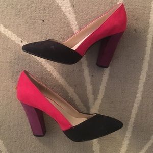 Zara color block heels