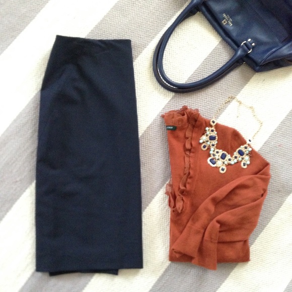 J. Crew Dresses & Skirts - Nwot j crew pinstripe suiting skirt
