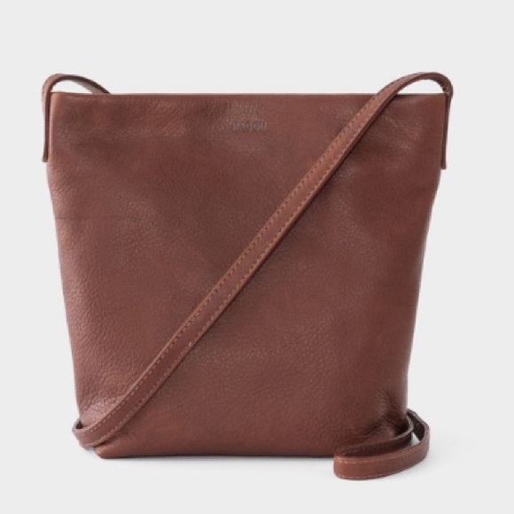 BAGGU Authentic Leather Crossbody Purse