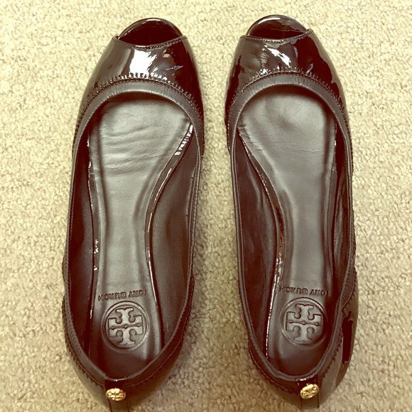 Authentic Tory Butch Peep Toe Flats