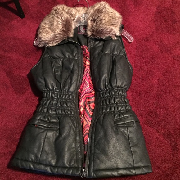 Gorgeous black leather vest