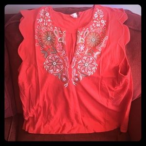 Large Embroidered Anthro Top