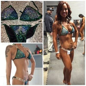 Angel Competition Bikini custom hand stoned suit
