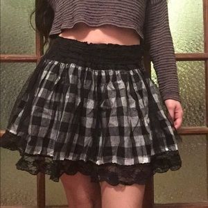 White &a Black Lolita Style Skirt