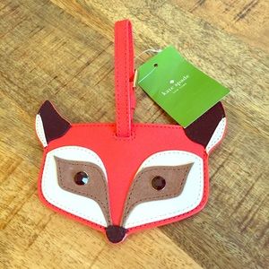 NWT Kate Spade fox luggage tag