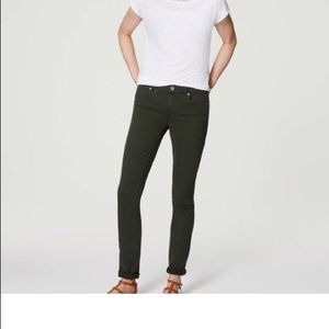 Ann Taylor Loft Modern Skinny, Dark Green, Size 8p