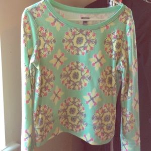 Aerie Printed Mint Sweatshirt