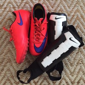 cleats and shin guards
