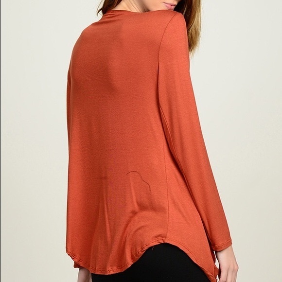 Orange Surplice Top - Picture 3 of 3