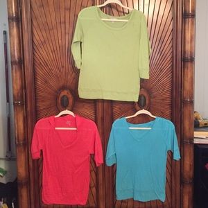 3 Old Navy cotton polyester blend shirts