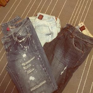 Sold (Bundle) 3 pair of jeans size 7 & 5