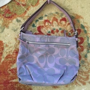 Purple Coach purse