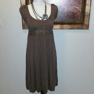 Sz Small Brown mid calf length dress