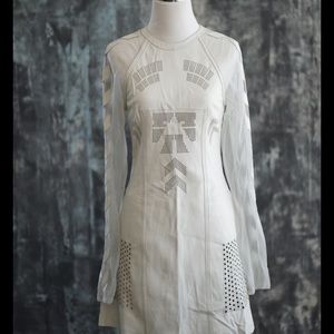 Alexander Wang mid length white leather dress
