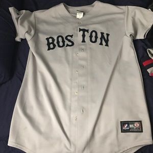 Boston Redsox Youth XL Dustin Pedoria Jersey