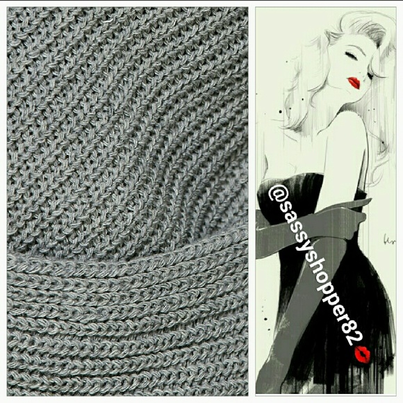 🚨SOLD OUT🚨'ALEXIA' Gray Knitted sweater - Picture 3 of 3