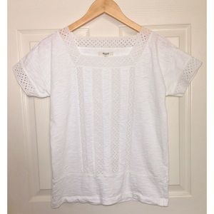 Madewell Eyelet White Top