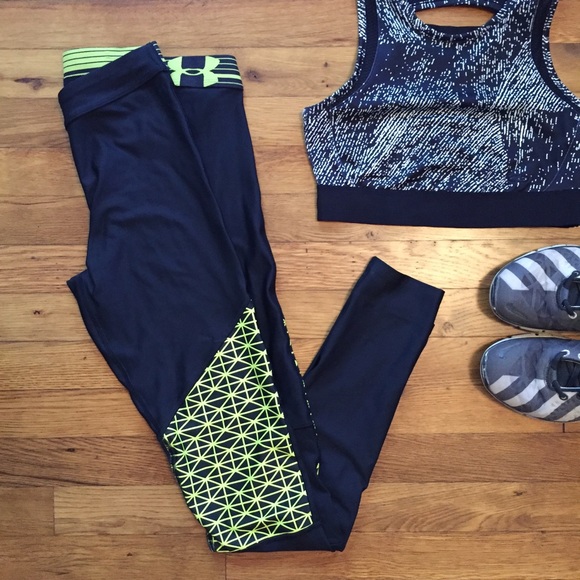 Black + Neon Green Workout Legging