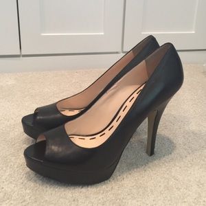 Enzo Angliolini black platform heels