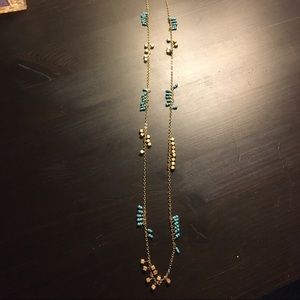Costume turquoise and gold necklace