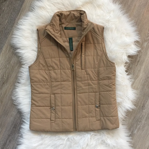 Lauren Ralph Lauren Jackets & Blazers - Like New Lauren by Ralph Lauren Tan Puffer Vest