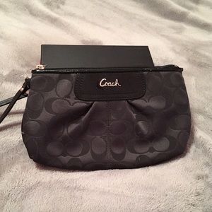 Black coach wristlet