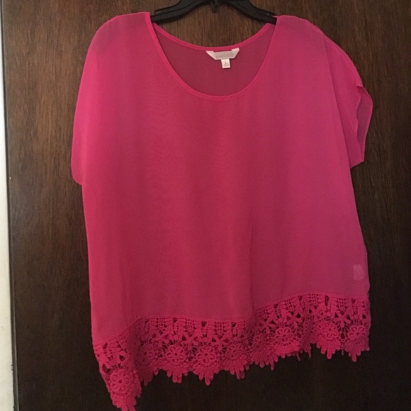 Pink sheer top