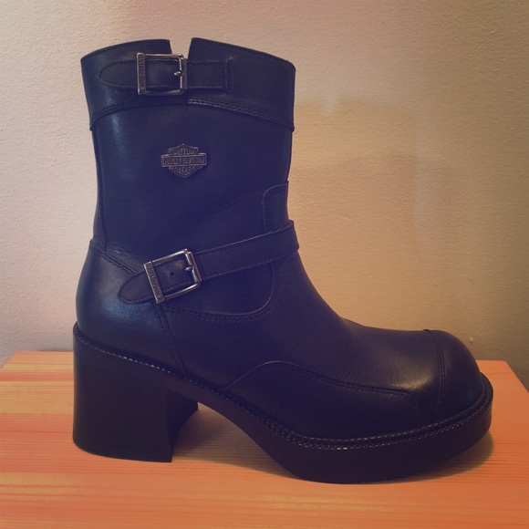 🔶▪️Like New! Harley-Davidson Black Leather Boots