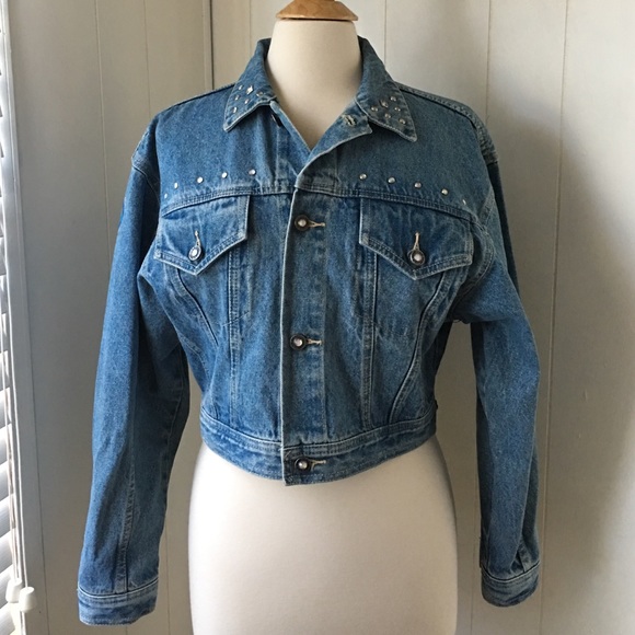 ADORABLE DEMIN BLING STUDDED JACKET,