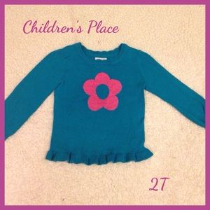 Girls Children's Place Flower Sweater Size 2T