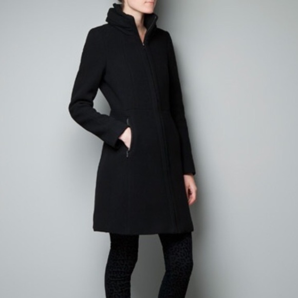 NWOT Beautiful black wool coat