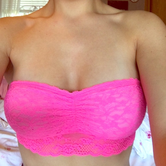Aerie by American Eagle Neon Pink Lace Bandeau