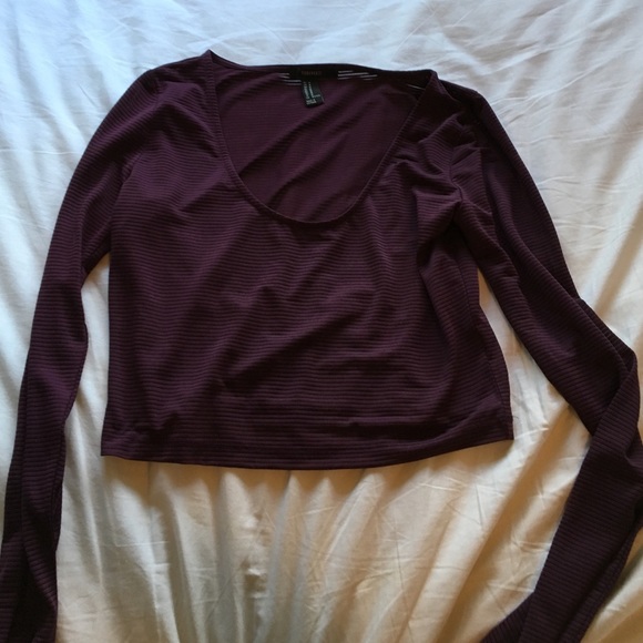 Forever 21 Sheer Striped Crop Top