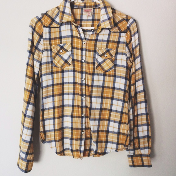 ❄️Blue, yellow, white flannel