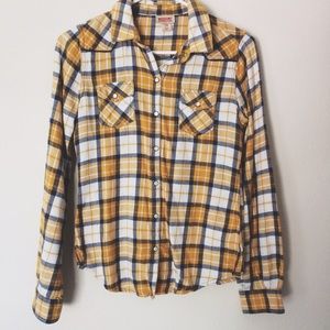 ❄️Blue, yellow, white flannel