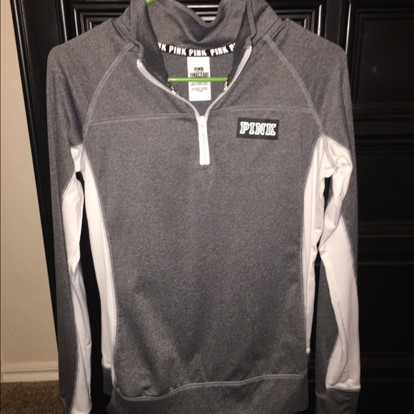 Pink Half Zip Grey
